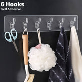 wall hooks no drill, adhesive hook rack, home organization hooks, multipurpose hook hanger