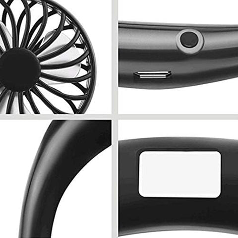 Portable Neck Fan – 3-Speed Hands-Free Cooling for Travel, Sports & Outdoor Use
