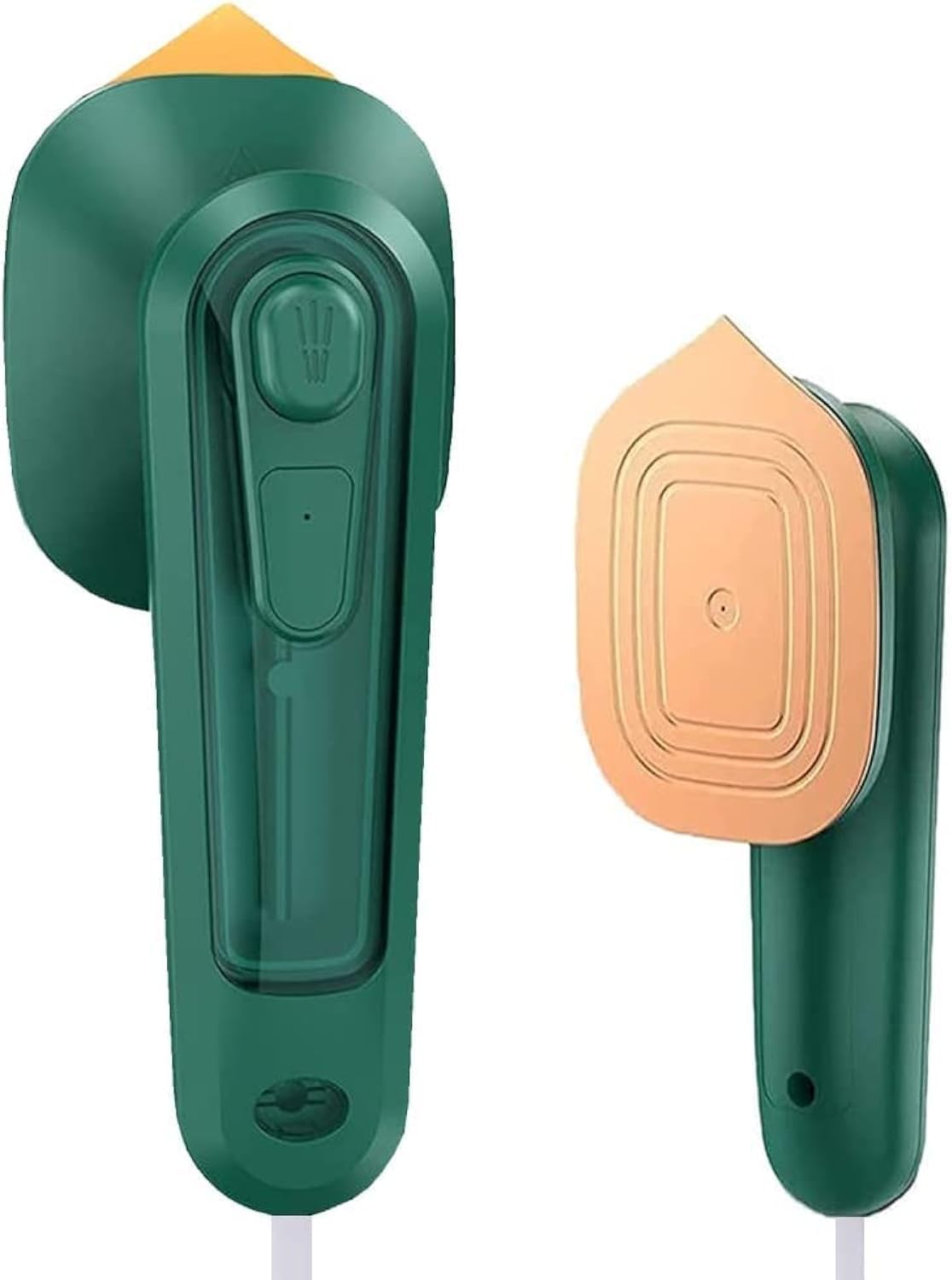 Portable iron, lightweight steam iron, green portable iron, travel iron, compact steam iron, travel-friendly iron, mini steam iron, steam iron with spray, wrinkle-free iron, best portable iron for travel, green compact steam iron, lightweight travel iron with spray, small iron with storage box, portable clothes iron with spray function, travel-size wrinkle-removing iron