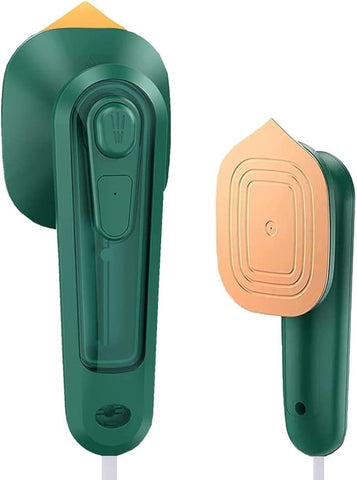 Portable iron, lightweight steam iron, green portable iron, travel iron, compact steam iron, travel-friendly iron, mini steam iron, steam iron with spray, wrinkle-free iron, best portable iron for travel, green compact steam iron, lightweight travel iron with spray, small iron with storage box, portable clothes iron with spray function, travel-size wrinkle-removing iron