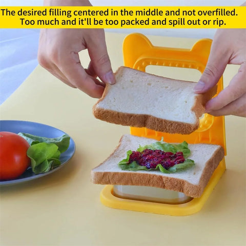 Sandwich Cutter & Sealer – Square Pocket Sandwich Maker for Kids Lunch & Uncrustables