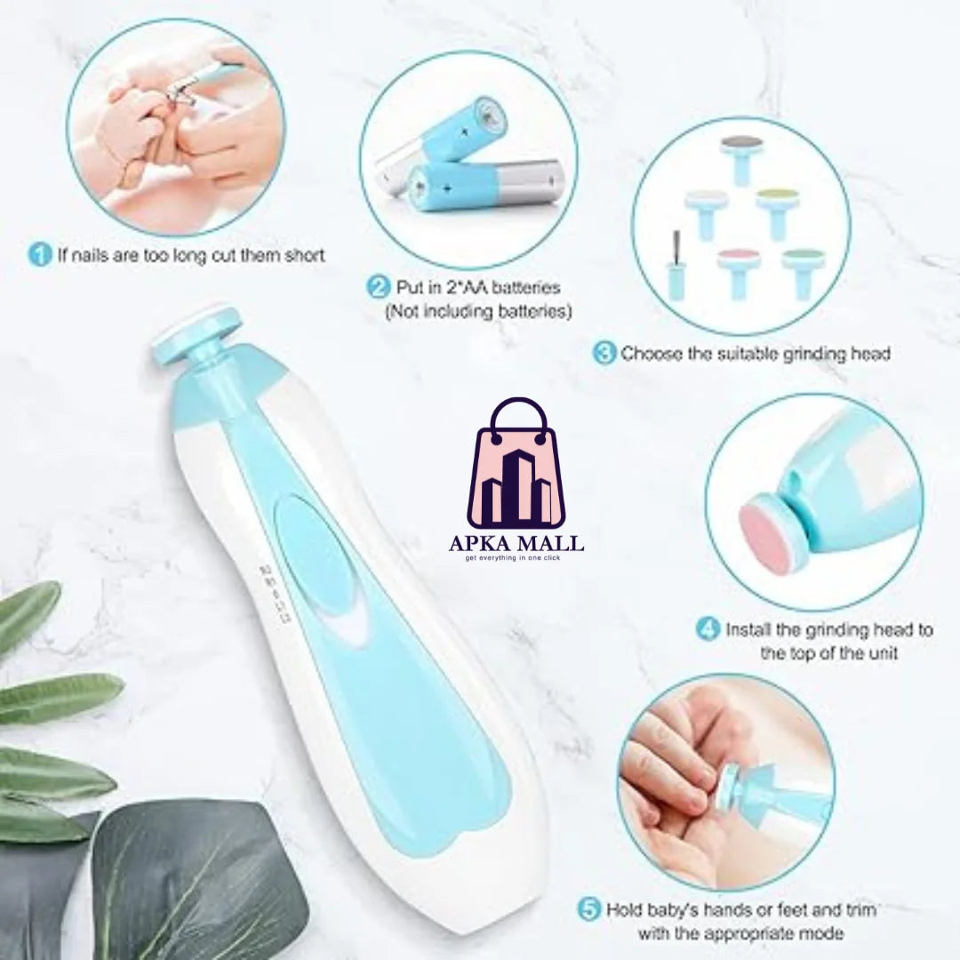 baby nail trimmer, electric baby nail file, baby grooming kit, safe nail clippers, baby manicure set, toddler nail care, newborn nail file, baby nail care tool