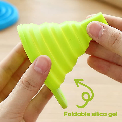 Foldable Silicone Funnel – Kitchen Funnel for Easy Liquid & Beer Transfer