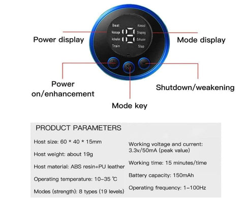 neck massager, wireless neck massager, mini massager, portable neck massager, EMS massager, stress relief, muscle relaxation, travel massager, office neck massager, pain relief, electric neck massager, neck massage device, health gadget, smart massager