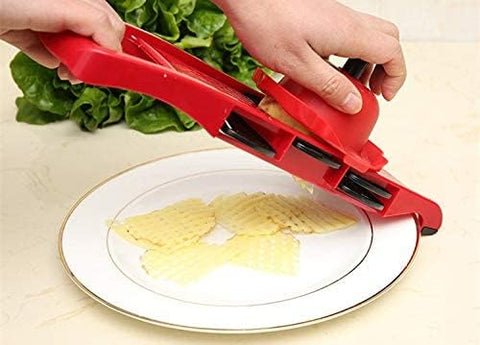 10-in-1 Multifunctional Vegetable Slicer & Chopper with Stainless Steel Blades and Storage Container