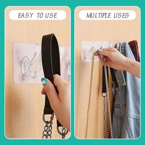 Multi-Purpose Self Adhesive 6 Hooks Wall