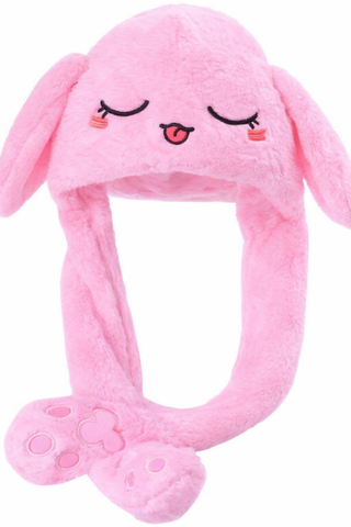 Plush Bunny Ear Moving Hat (Random Color)
