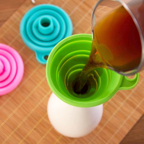Foldable Silicone Funnel – Kitchen Funnel for Easy Liquid & Beer Transfer