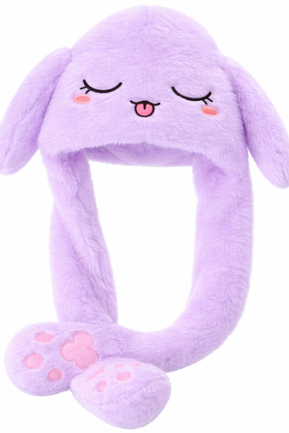 Plush Bunny Ear Moving Hat (Random Color)