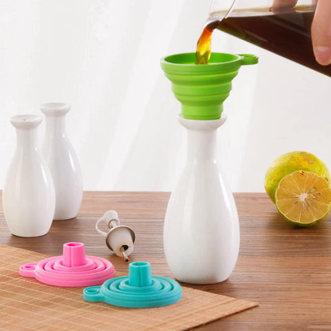 Foldable Silicone Funnel – Kitchen Funnel for Easy Liquid & Beer Transfer