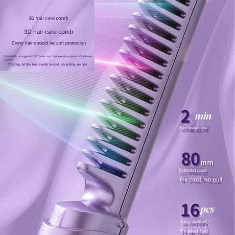 2-in-1 Rechargeable Mini Hair Straightener Comb