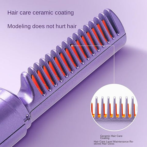 2-in-1 Rechargeable Mini Hair Straightener Comb