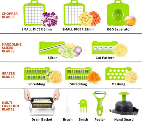 16-in-1 Multifunctional Vegetable Slicer & Chopper