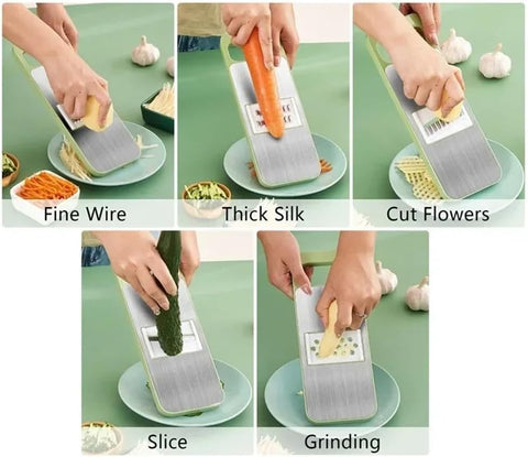 Stainless Steel Vegetable Slicer 5 in 1 Grater