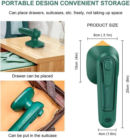 JetPress Portable Iron – Green | Lightweight with Spray & Storage Box