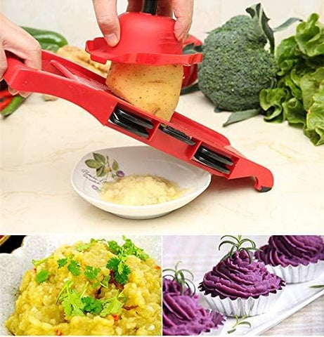 10-in-1 Multifunctional Vegetable Slicer & Chopper with Stainless Steel Blades and Storage Container