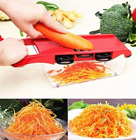 10-in-1 Multifunctional Vegetable Slicer & Chopper with Stainless Steel Blades and Storage Container