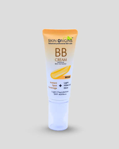 SKIN ORIGINS BB Cream offers high coverage with a smooth, natural finish — available in 3 shades: Ivory, Fair and Beige.
