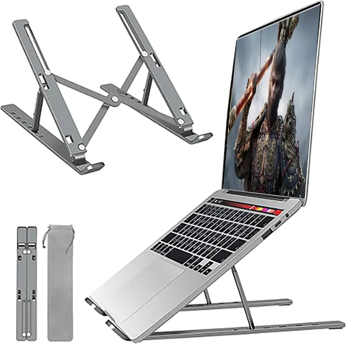 Ultra Compact Foldable Laptop Stand Aluminum Laptop Holder Adjustable Height for MacBook Tablet